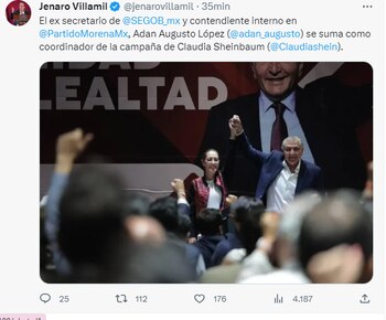 Jenaro Villamil confirmó nuevo cargo