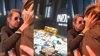 El conmovedor gesto de Viru, la esposa del Indio Solari con una fan desconsolada: “Yo le doy un beso de tu parte”