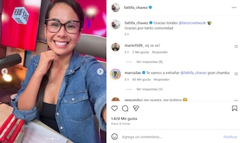 Fátima Chávez deja La Roro