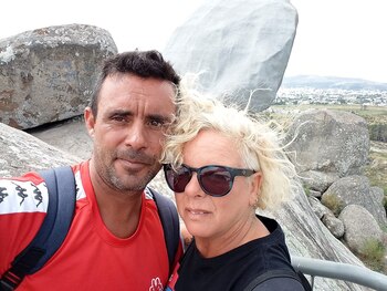 Mariano Wanderkauven junto a Marcela