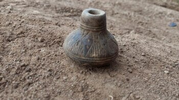 Una de las piezas halladas por los arqueólogos en las excavaciones. Foto: Gobernación de Risaralda