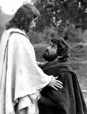 Escena de Jesús y Pedro