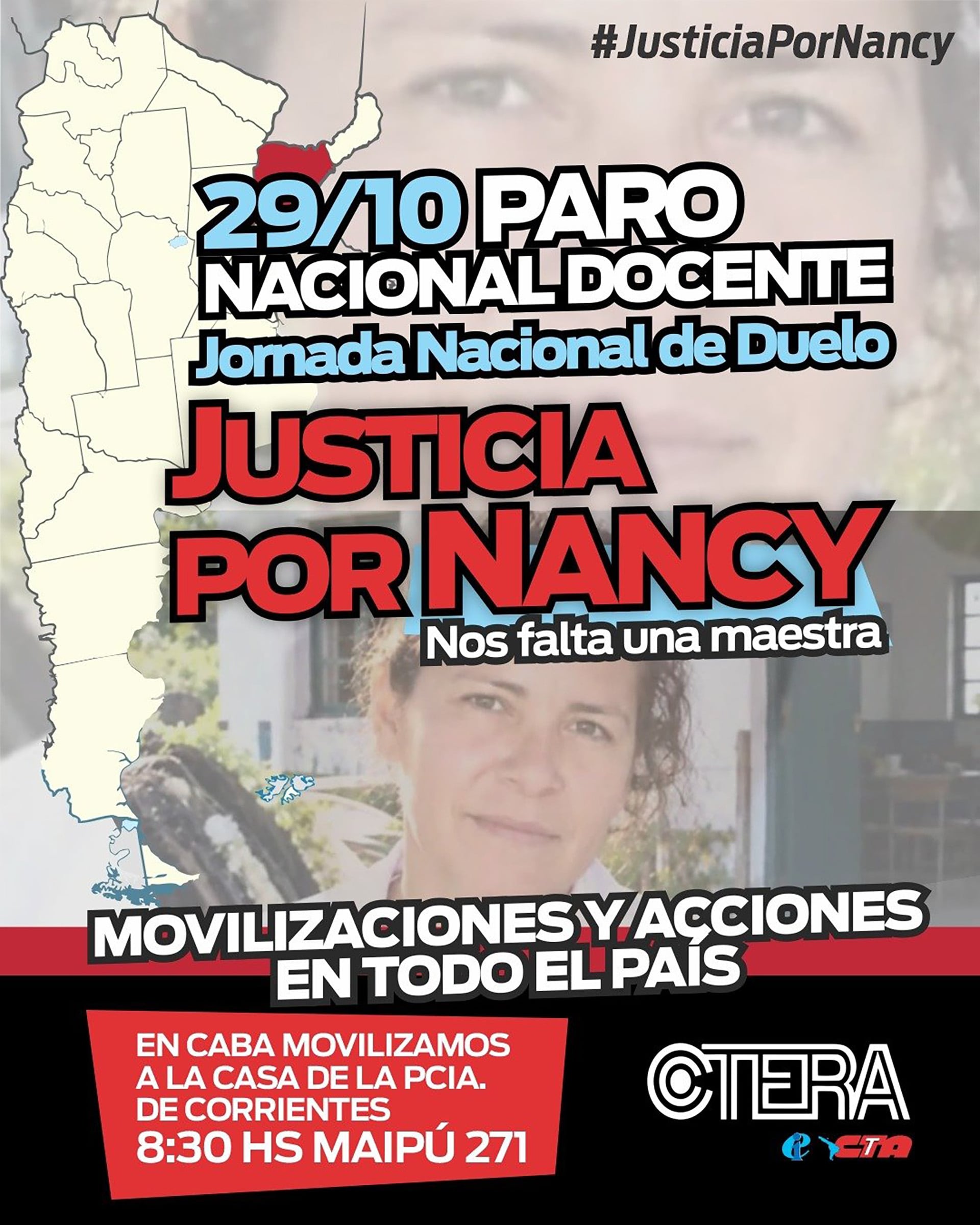 Convocatoria a paro y movilización por el femicidio de Nancy Godoy