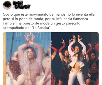 Post en Twitter de Rosalía