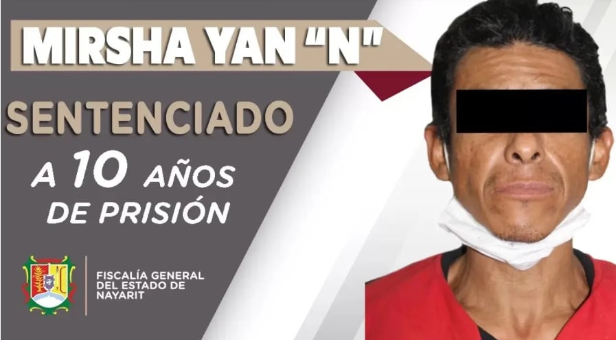 Mirsha Yan “N” fue sentenciado a 10 años de prisión en 2022 por el robo calificado cometido en oficinas de la Sedatu en Tepic. (Crédito: Fiscalía de Nayarit)