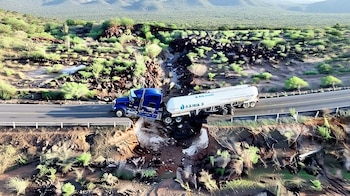La autopista se vio afectada