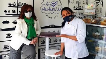 Cristina Kirchner posó sonriente para