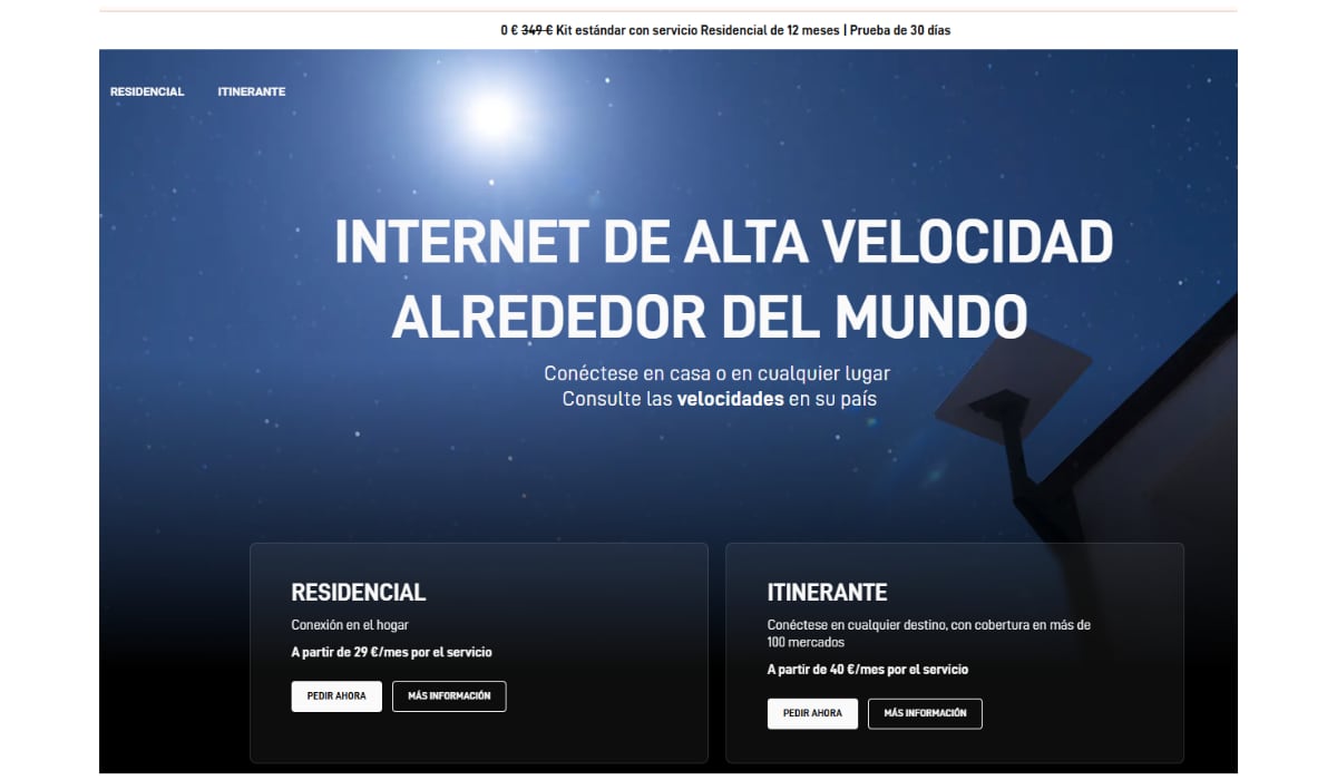 Esta oferta se encuentra disponible en España. (Starlink)