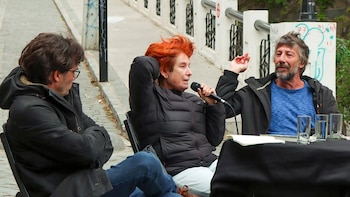 Cynthia Rimsky, con Vicente Undurraga