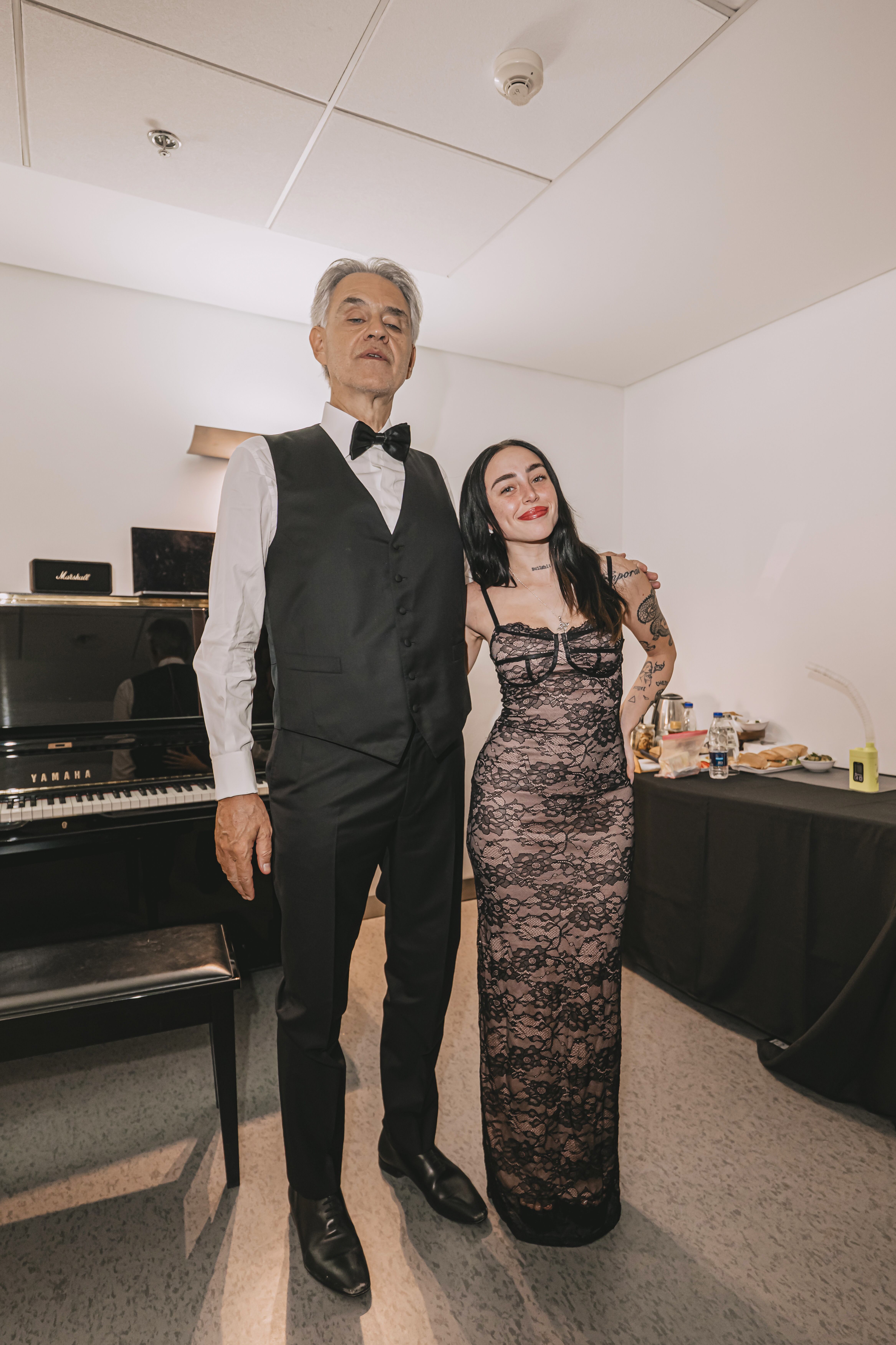 El artista italiano y la rosarina compartieron el escenario en una noche mágica en el Hipódromo de San Isidro