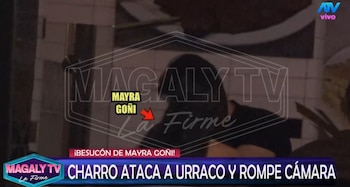 Actor Rodrigo Brand agrede a prensa de Magaly TV tras ampay con Mayra Goñi. Captura: Magaly Tv La Firme.