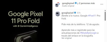 Pixel 11 Pro Fold - Google - celular - tecnología - 3 de agosto
