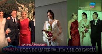 Hugo García e Isabella Ladera aparecen separados y Magaly Medina habla de “problemas en el paraíso”. Captura: Magaly TV La Firme.