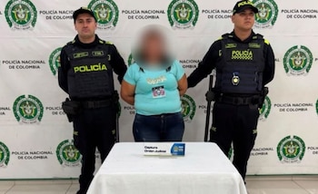 La mujer, capturada en el barrio Cabecera, en Bucaramanga, quedó a disposición de las autoridades - crédito Policía