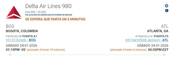 El vuelo 980 de Delta