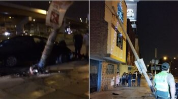 Accidente casi termina en tragedia.