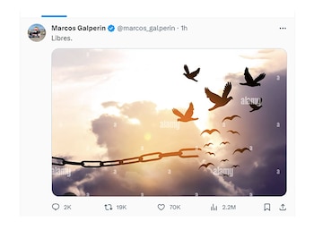 La publicación de Galperín tras