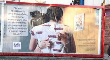 Intervención callejera de la colectiva