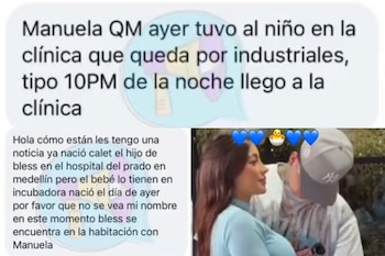 Fuentes citadas por Rechismes señalaron que Manuela QM ingresó el 9 de junio a la Clínica El Prado, en El Poblado, Medellín - crédito Rechismes TikTok