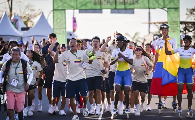 Con 17 medallas de oro, 13 de plata y 5 de bronce, la selección Colombia alcanzó su título número 23 del Mundial de Patinaje de Velocidad - crédito Federación Colombiana de Patinaje