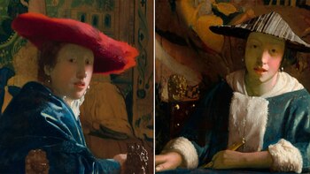 "Joven con sombrero rojo" y