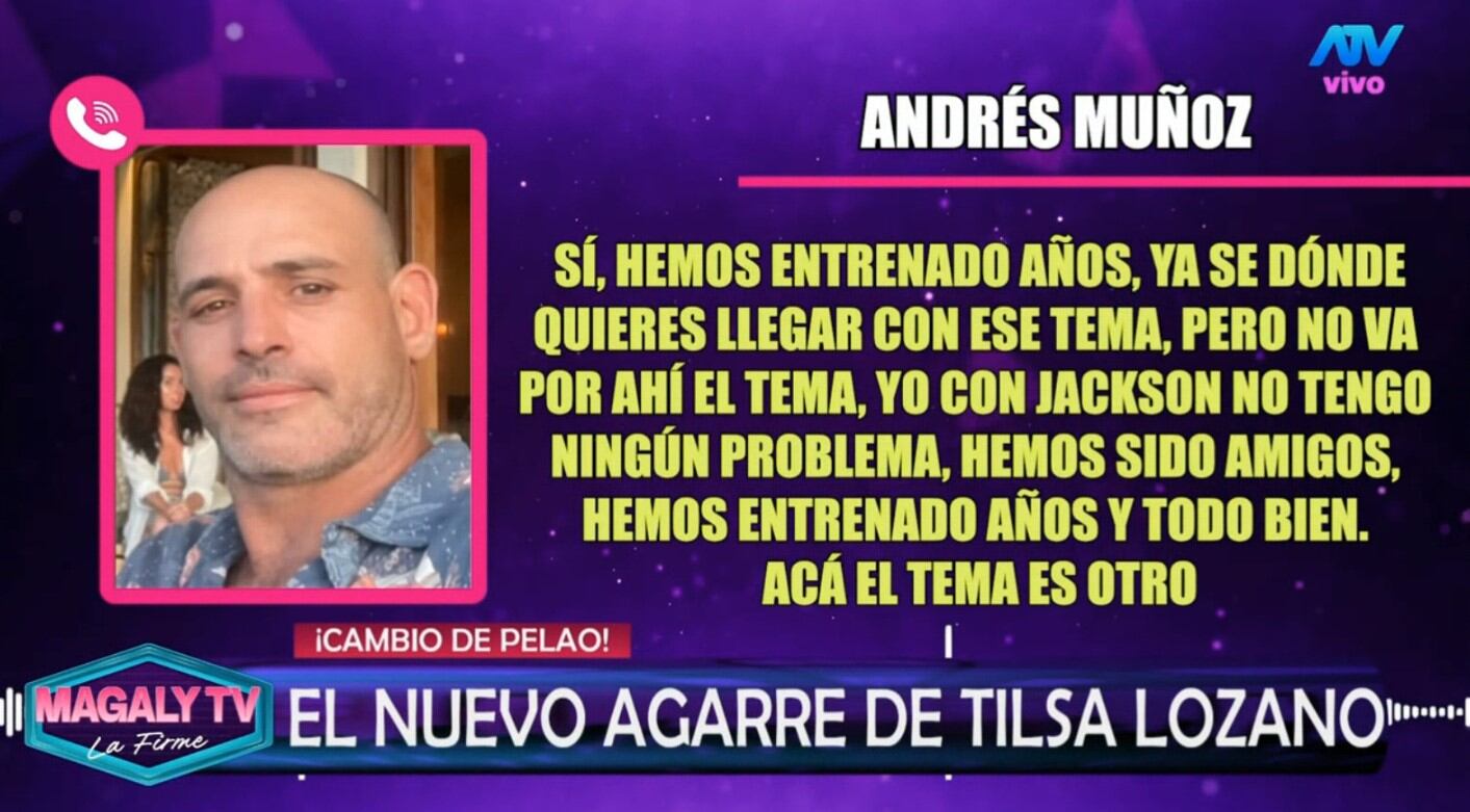 Quién es Andrés Muñoz, el hombre captado con Tilsa y amigo de Jackson Mora. Captura: Magaly TV La Firme.