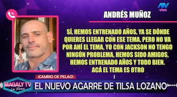 Quién es Andrés Muñoz, el hombre captado con Tilsa y amigo de Jackson Mora. Captura: Magaly TV La Firme.