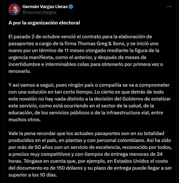 Germán Vargas Lleras sobre la