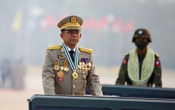 El jefe de la junta de Myanmar, el general superior Min Aung Hlaing (REUTERS/Stringer)