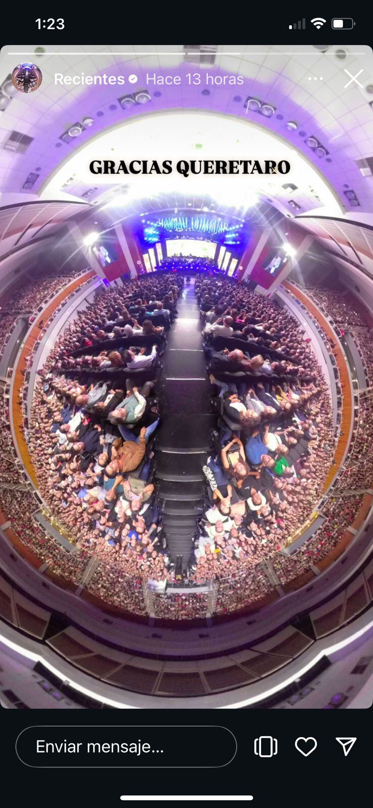 Mijares dio su concierto sin mayor problema en Querétaro.       (Instagram/Manuel Mijares)