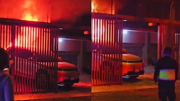 Una camioneta híbrida comprada hace un mes explota y se incendia en un estacionamiento de La Molina