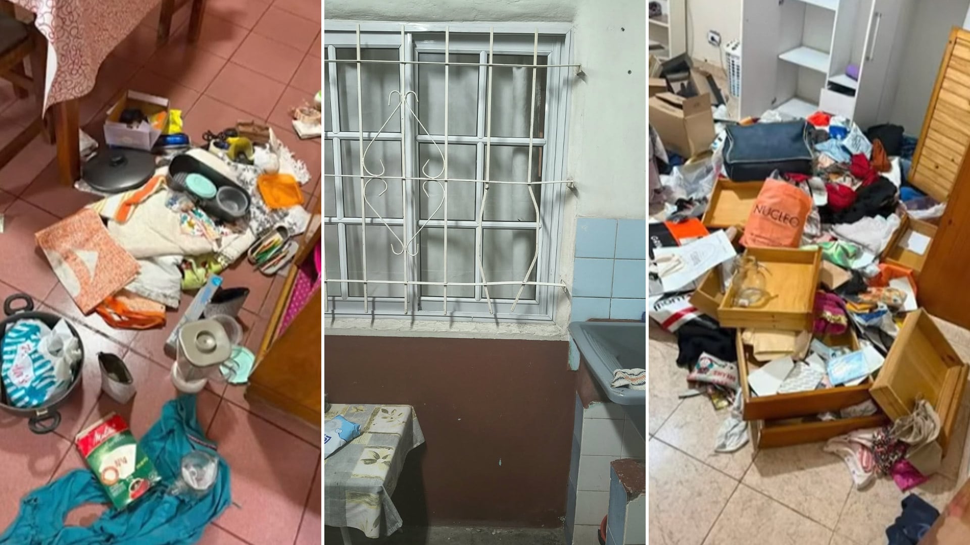 Los delincuentes revolvieron todos los ambientes del domicilio en busca de objetos de valor