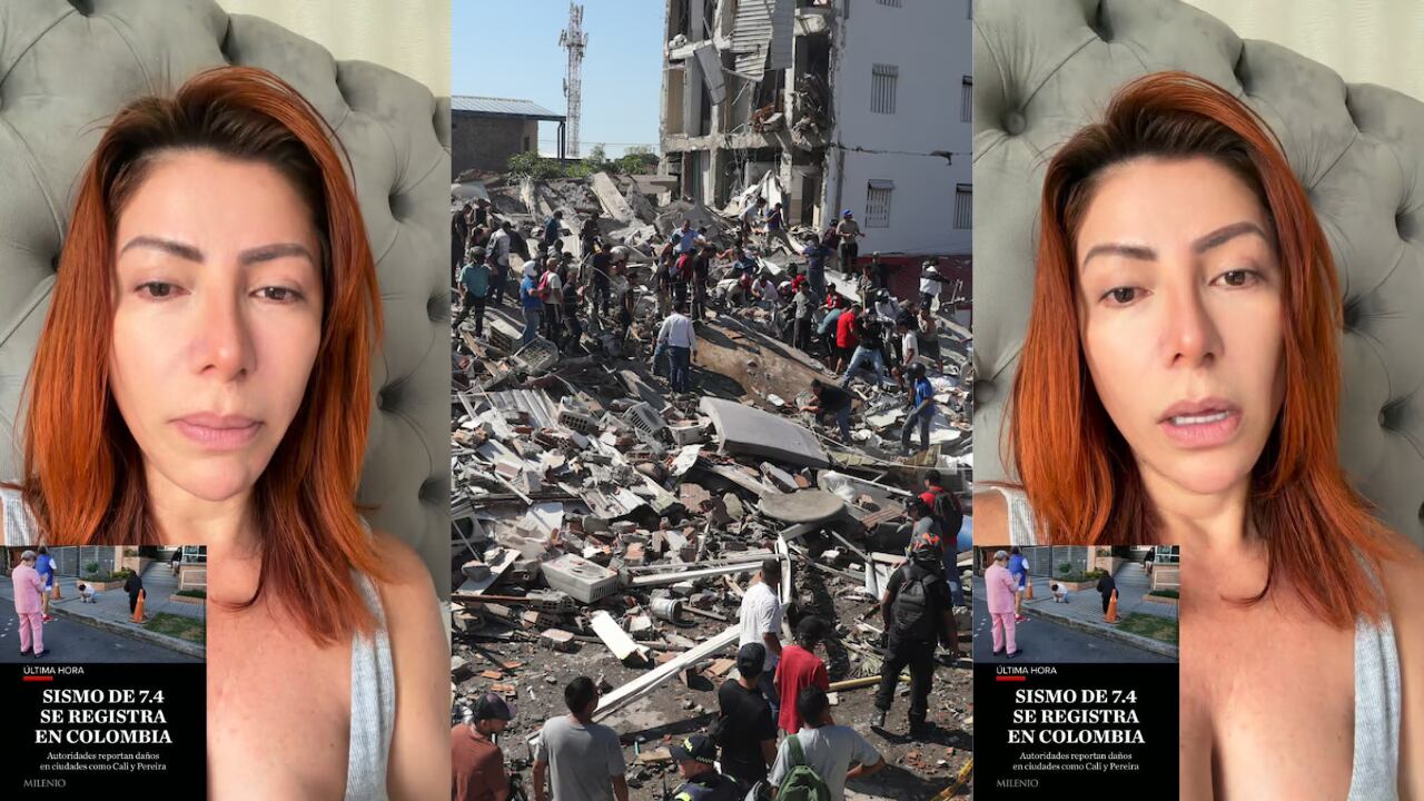 Milena Zárate comparte el dramático mensaje de su mamá tras el terremoto de 7,4 en Colombia: "La gente salió a llorar"