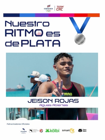 El atleta de 22 años demostró que el verdadero esfuerzo rinde frutos dentro y fuera del agua (Cortesía: Comité Olímpico Costa Rica).