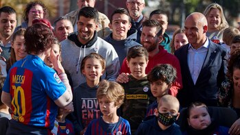 Los jugadores del FC Barcelona