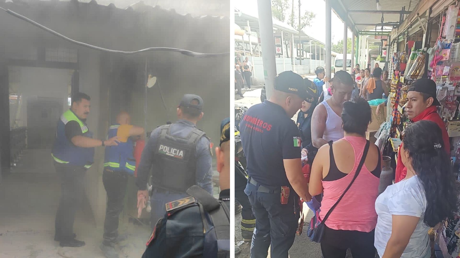 Se registró un incendio cerca del Metro Zaragoza de la Línea 1 (X/ @RaulGtzNR)