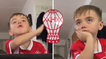 Un nene fanático de Huracán se enojó por no ir a la cancha y se volvió viral