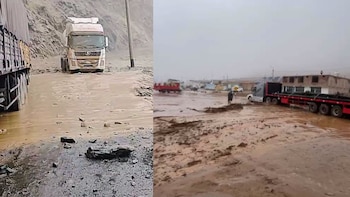 Fuerte lluvia provoca huaico y caída de rocas en la Panamericana Sur: tránsito permanece restringido entre Ático y Ocoña, en Arequipa