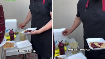 Usuarios celebran la creatividad de un postre que transforma el trompo de carne en una experiencia dulce multisensorial.