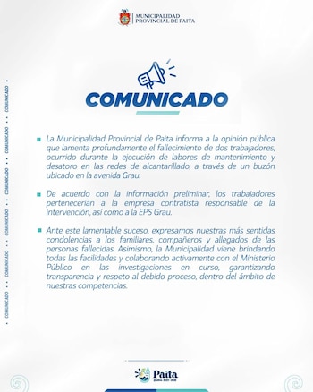 La Municipalidad Provincial de Paita