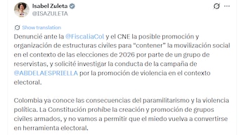 De acuerdo con la denuncia, en dichos contenidos los señalados convocarían a reservistas a organizarse a nivel nacional para actuar frente a posibles manifestaciones sociales tras las elecciones presidenciales - crédito @ISAZULETA/X