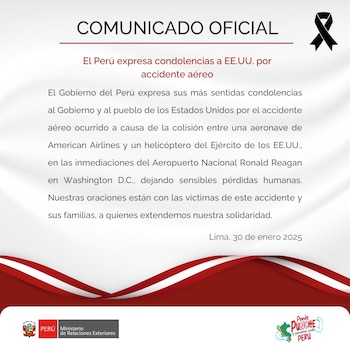 El Perú expresa condolencias a