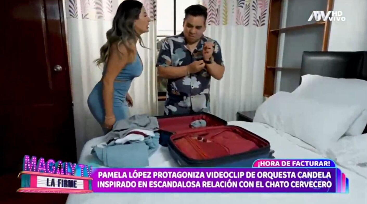 Pamela López revive su historia de amor con Christian Cueva para videoclip de cumbia y Magaly Medina dice: “¡Qué falso su llanto!”. (Captura: Magaly TV La Firme)