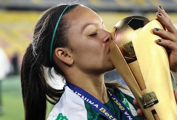 Ella es Luisa Agudelo, la arquera de Deportivo Cali femenino y también pertenece a la Selección Colombia femenina - crédito @luisa_more_27/Instagram