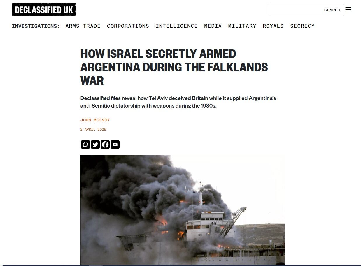 Artículo de Declassified UK sobre Malvinas
