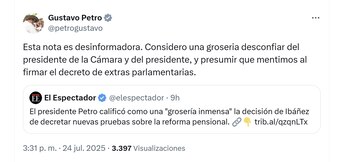 El presidente Gustavo Petro rechazó