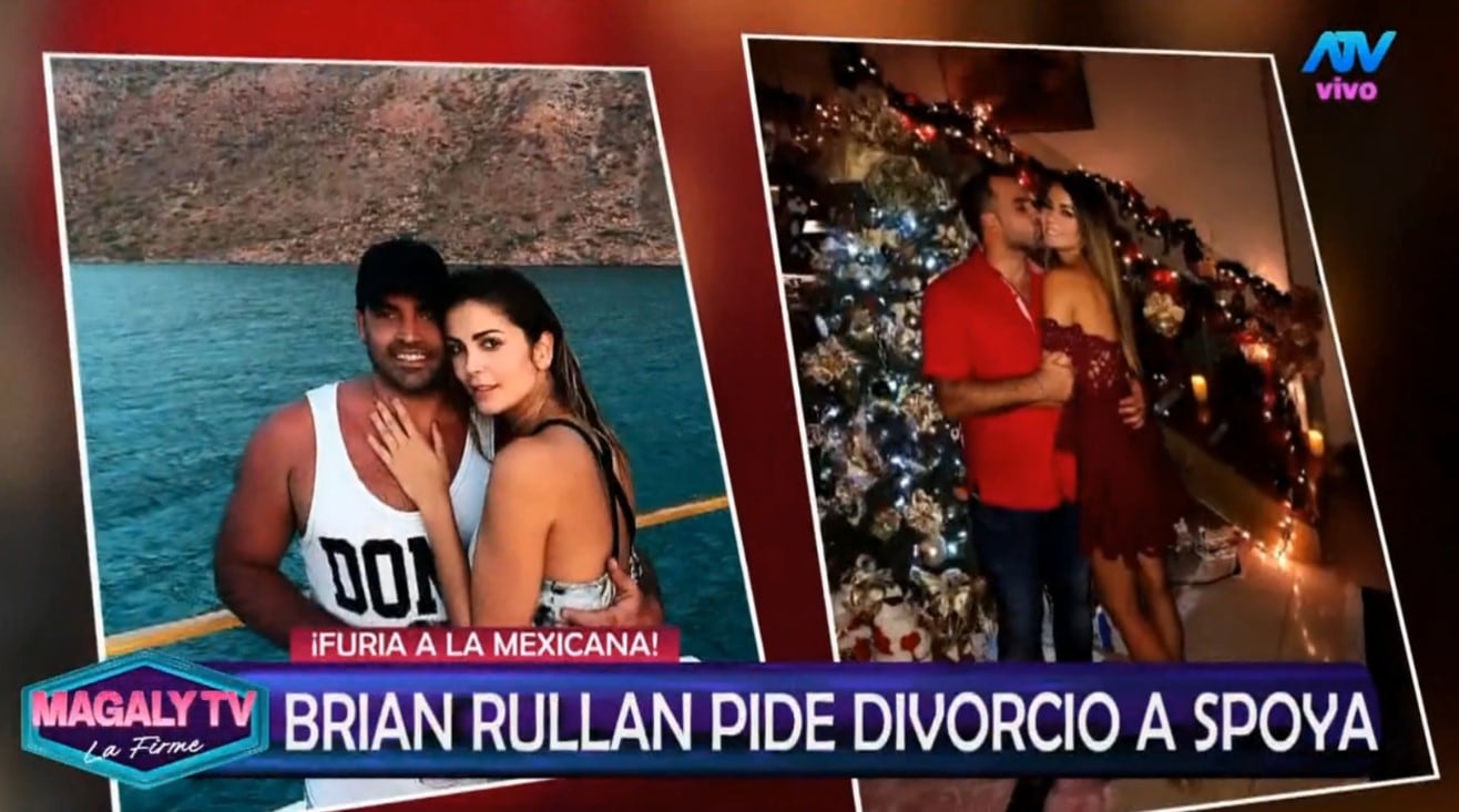 Laura Spoya y Bryan Rullan protagonizan nuevo enfrentamiento mediático por su divorcio. Captura: Magaly TV La Firme.