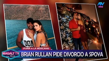 Laura Spoya y Bryan Rullan protagonizan nuevo enfrentamiento mediático por su divorcio. Captura: Magaly TV La Firme.