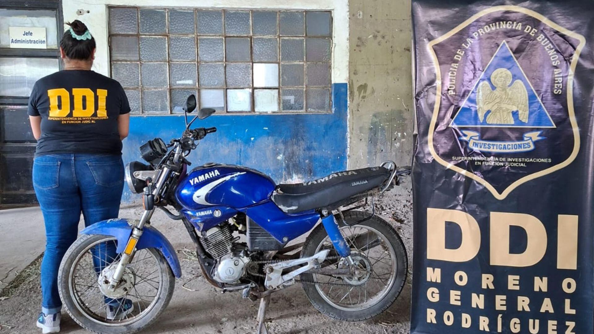 Una de las motos robadas por la banda