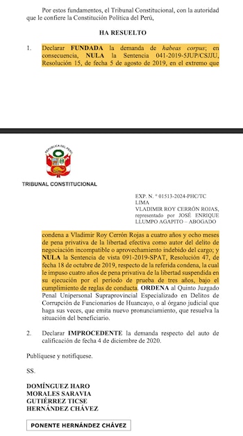 TC anula la condena de